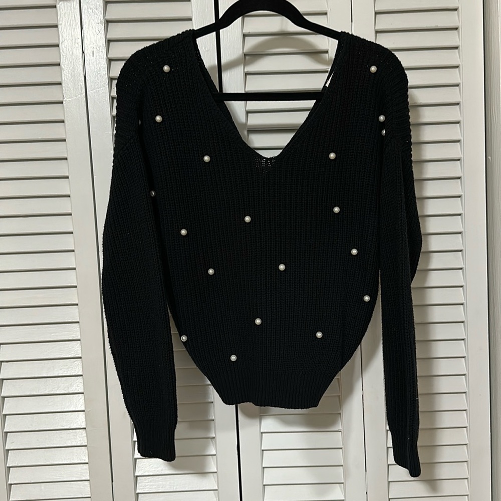 Jessica Simpson Pearl Off The Shoulder Sweater - Size Small